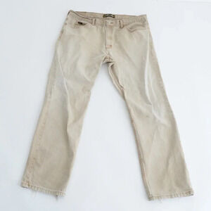 Vintage  Lee Regular Fit Tan Straight Leg Denim Jeans Size 40x32